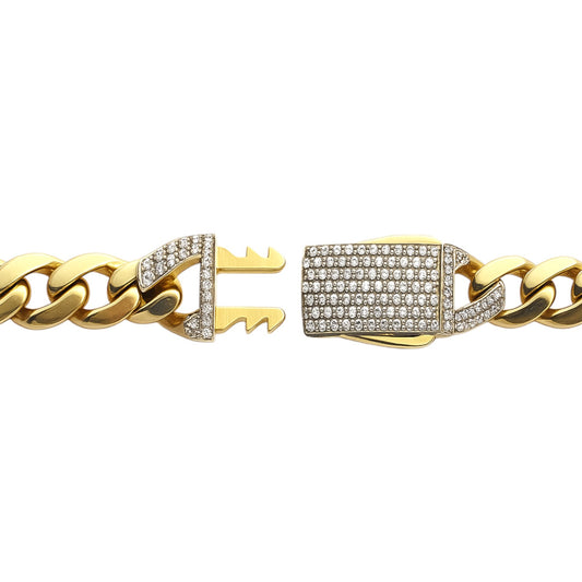 14K Gold 7MM Light Weight Cuban Bracelet - 7.5" Inches