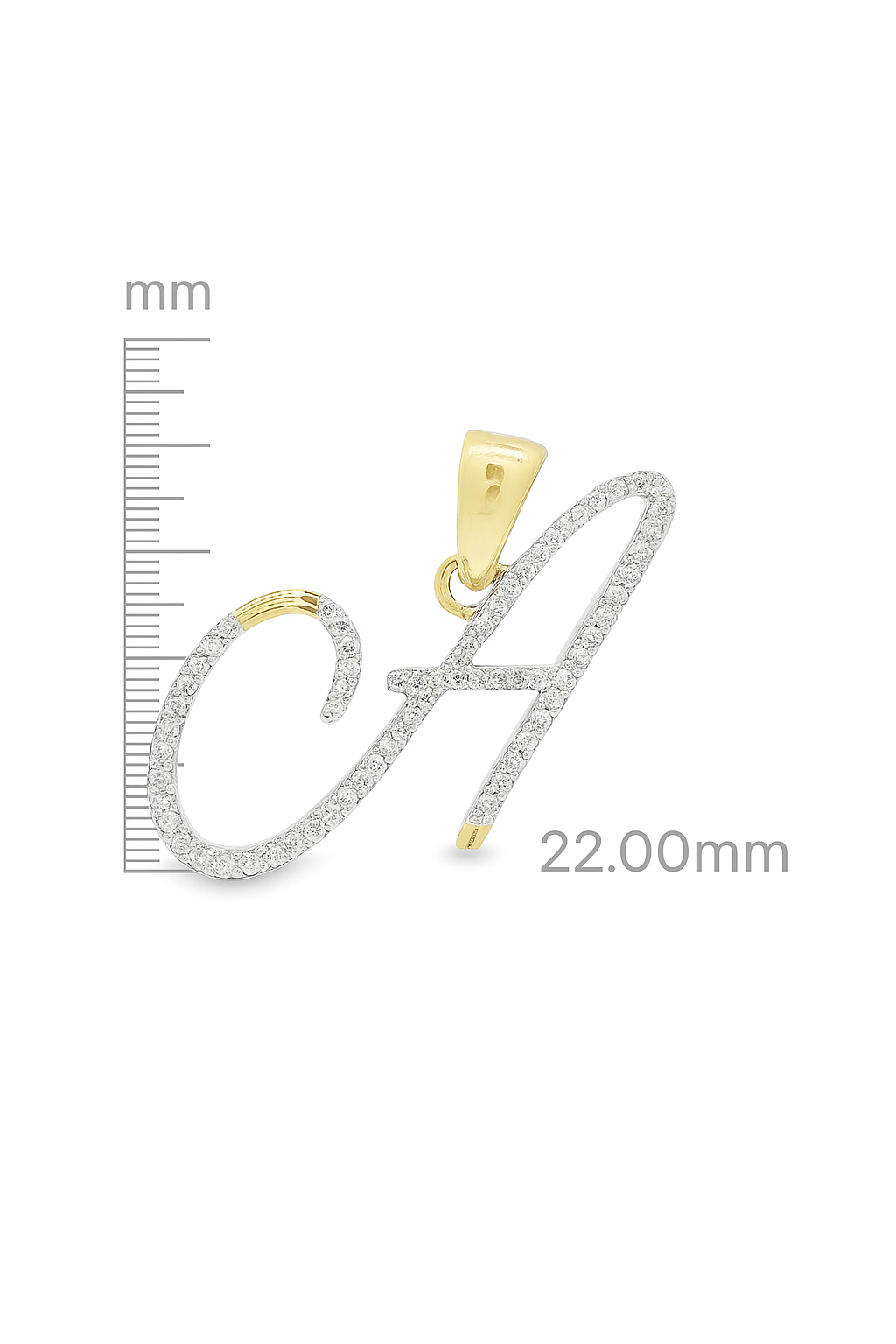 Diamond Script Initial Pendant