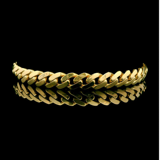 14K Lite Cuban Link Bracelet with CZ Lock
