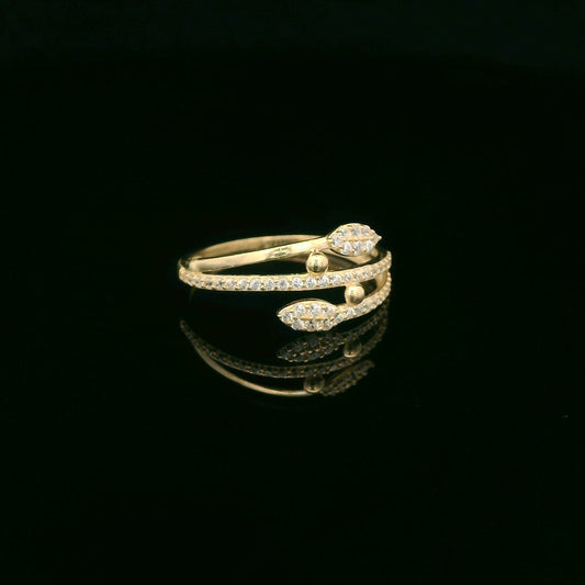 14K Split Shank CZ Ring