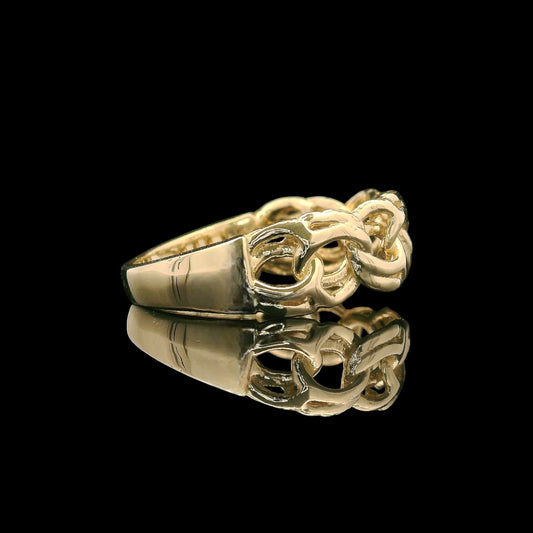14K Solid Gold Chino Link Band Ring (Select your size 7-13)