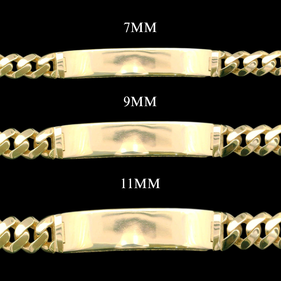 14K Lite Cuban ID Bracelet with CZ Accents