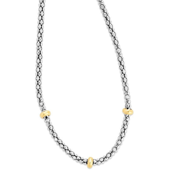 Silver & 18K Gold Round Prosecco Necklace