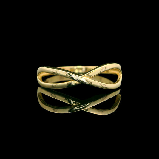 14K Yellow Gold Infinity Band Ring 5mm