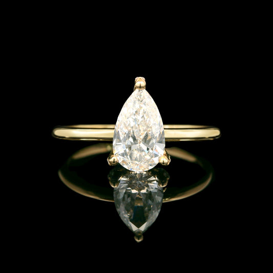 14K Gold 1.00 CTW Diamond Engagement Ring — 6 Stone Shapes & Hidden Halo