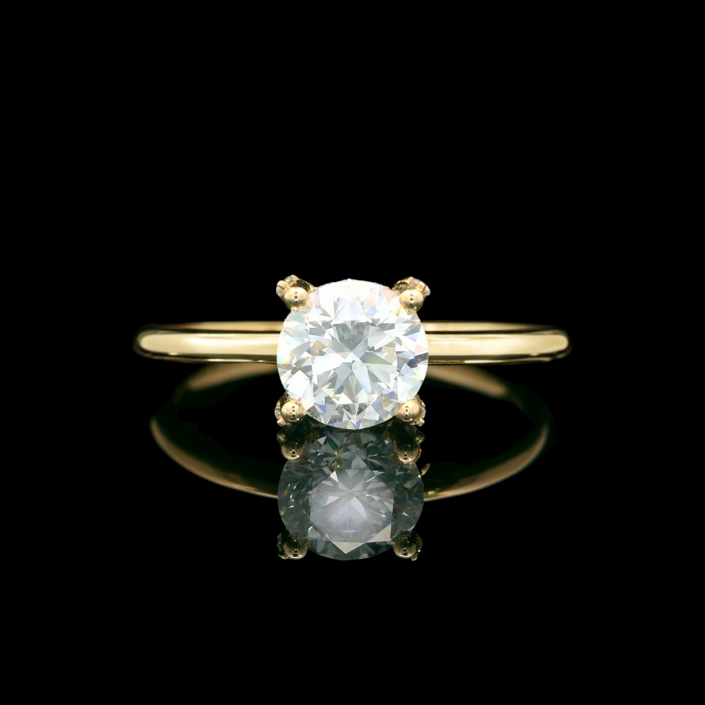 14K Gold 1.00 CTW Diamond Engagement Ring — 6 Stone Shapes & Hidden Halo