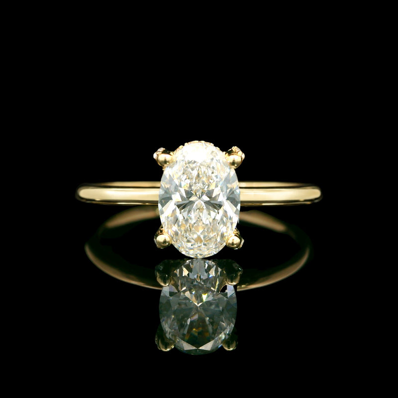 14K Gold 1.00 CTW Diamond Engagement Ring — 6 Stone Shapes & Hidden Halo