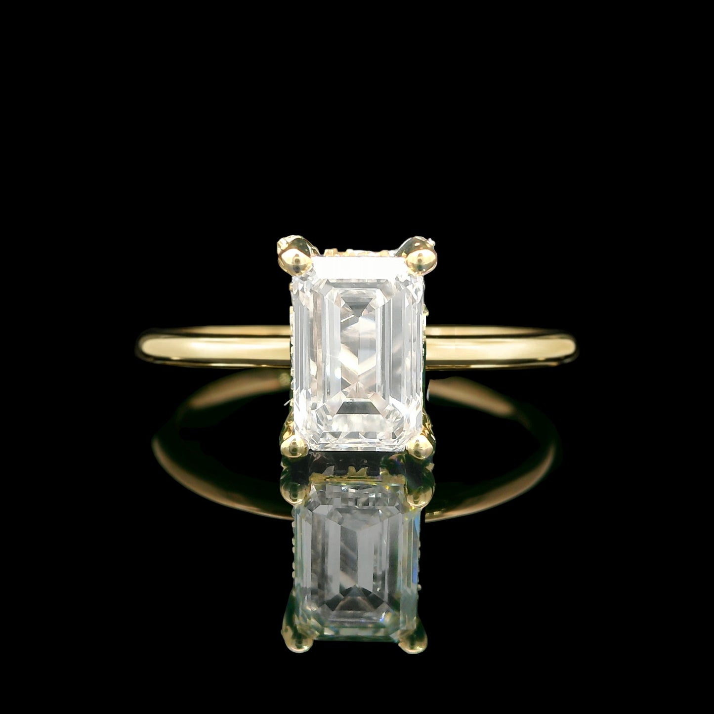 14K Gold 1.00 CTW Diamond Engagement Ring — 6 Stone Shapes & Hidden Halo