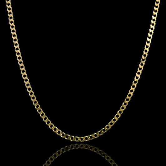 14K Solid Gold mini Cuban Chain with Lobster Clasp 1.7mm