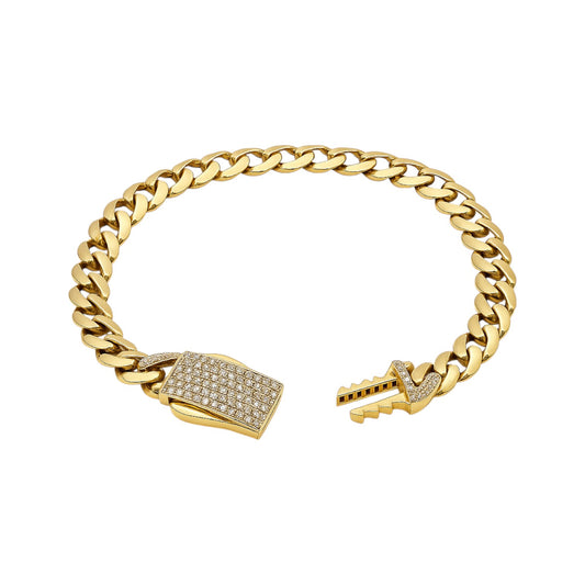 14K Gold 7MM Light Weight Cuban Bracelet - 7.5" Inches