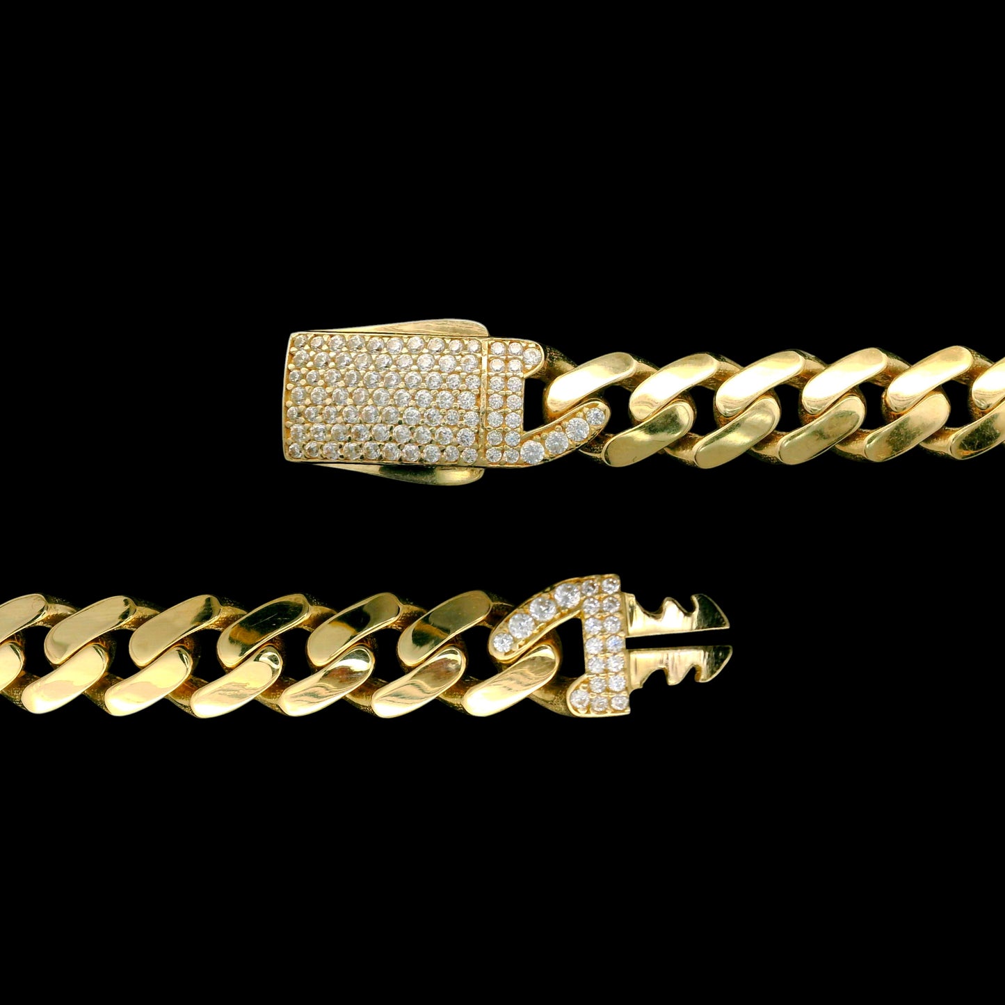 14K Lite Cuban Link Bracelet with CZ Lock
