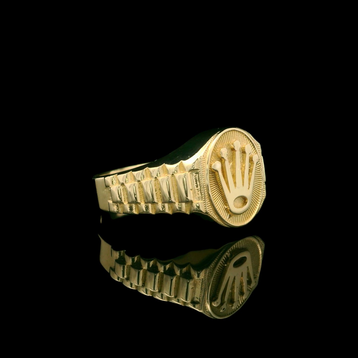 14K Crown Ring Oval Face – 13mm