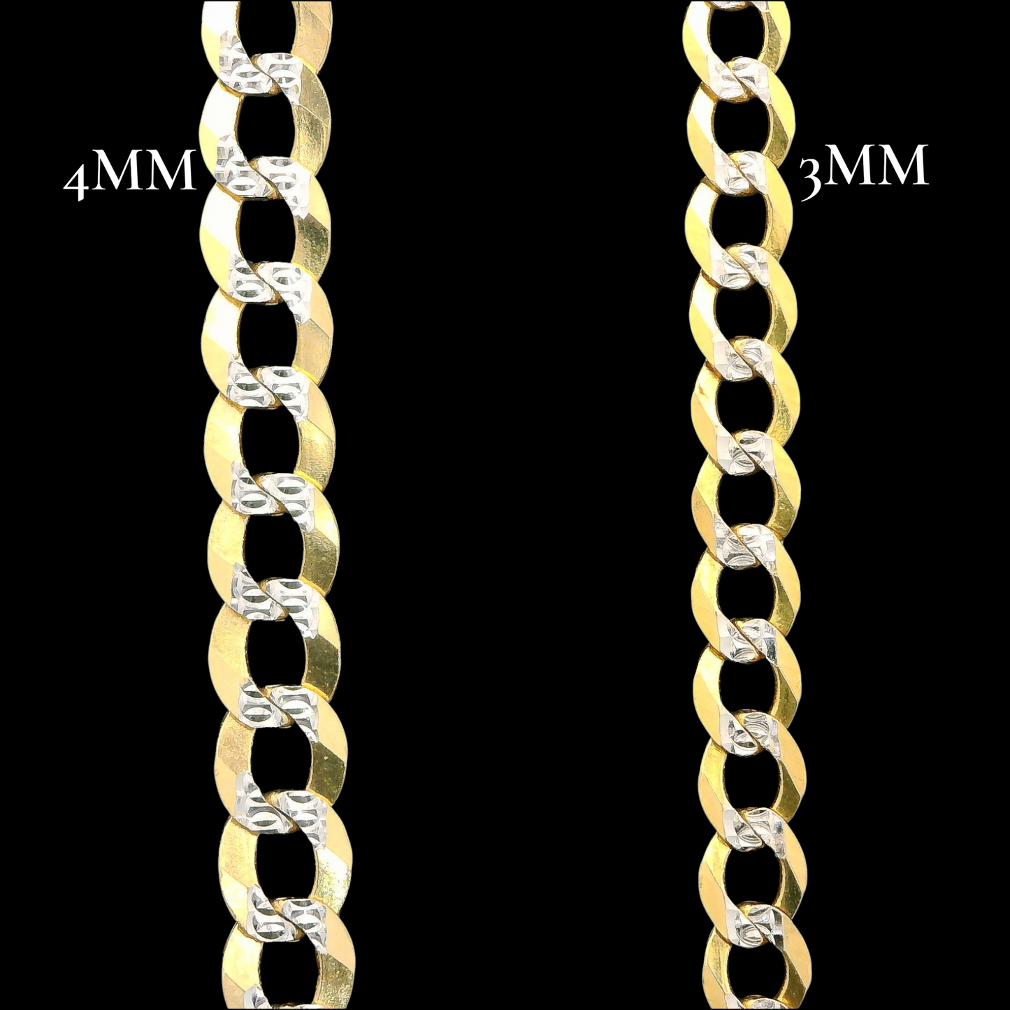 14K Gold Kids ID Cuban Two Tone Bracelet – 28mm Name Plate