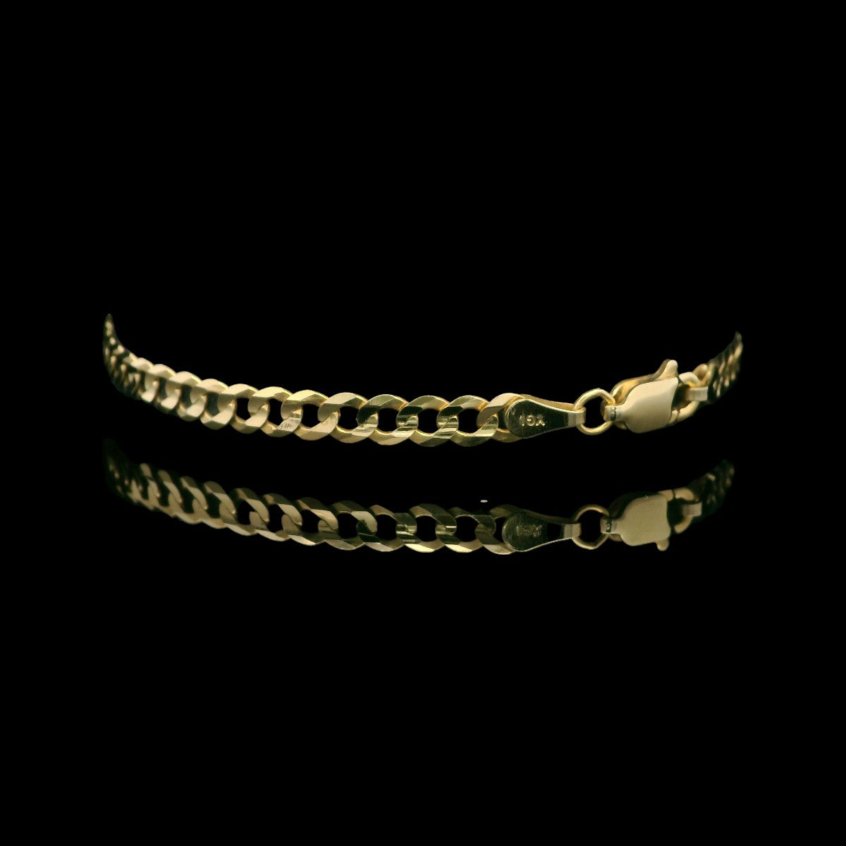 14K Gold ID Plate Cuban Bracelet – 7"