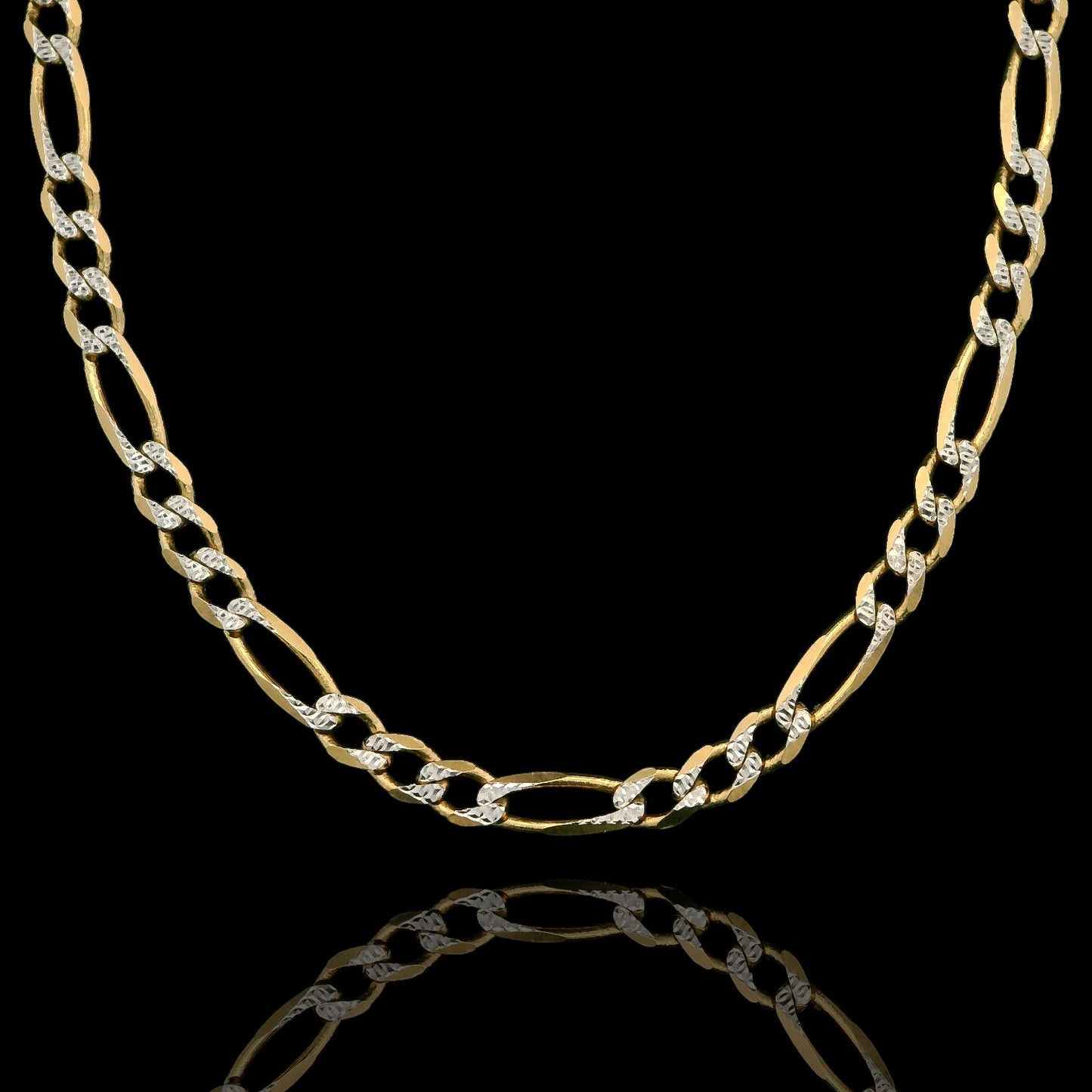 14K Two-Tone Figaro Chain Necklace