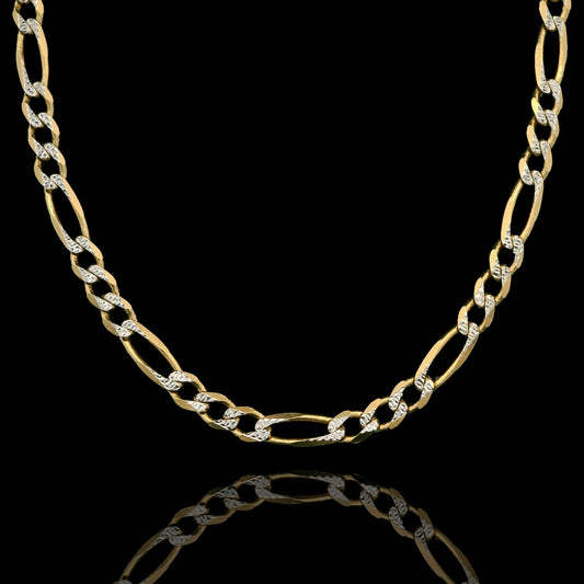 14K Two-Tone Figaro Chain Necklace
