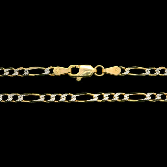 14K Two-Tone Figaro Chain Necklace