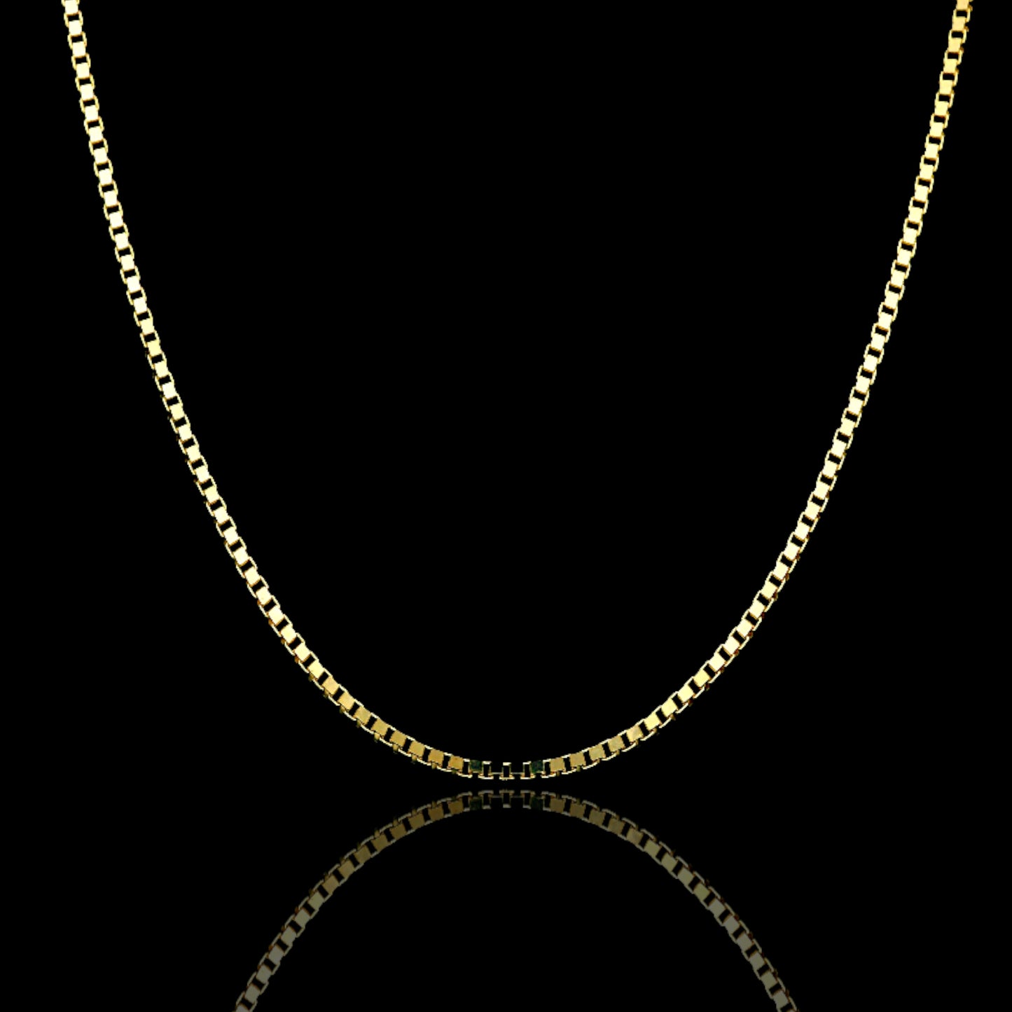 14K Gold Box Chain -  1mm