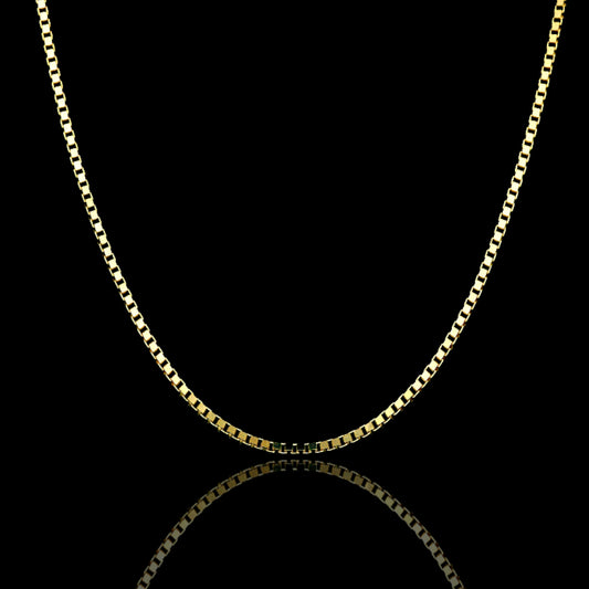 14K Gold Box Chain -  1mm