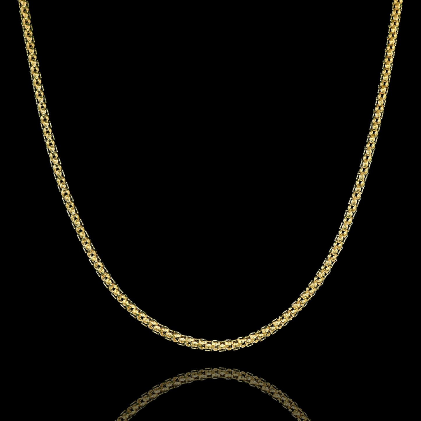 14K Gold 1mm Popcorn Chain Necklace – Available in 16”, 18” & 20”