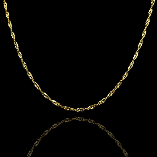 14K Yellow Gold Singapore Chain