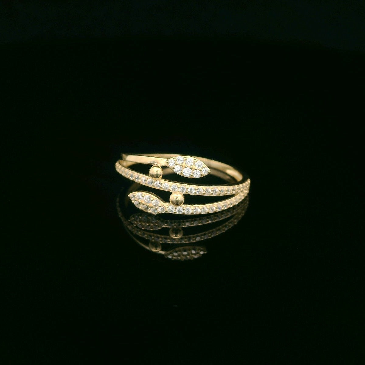 14K Split Shank CZ Ring