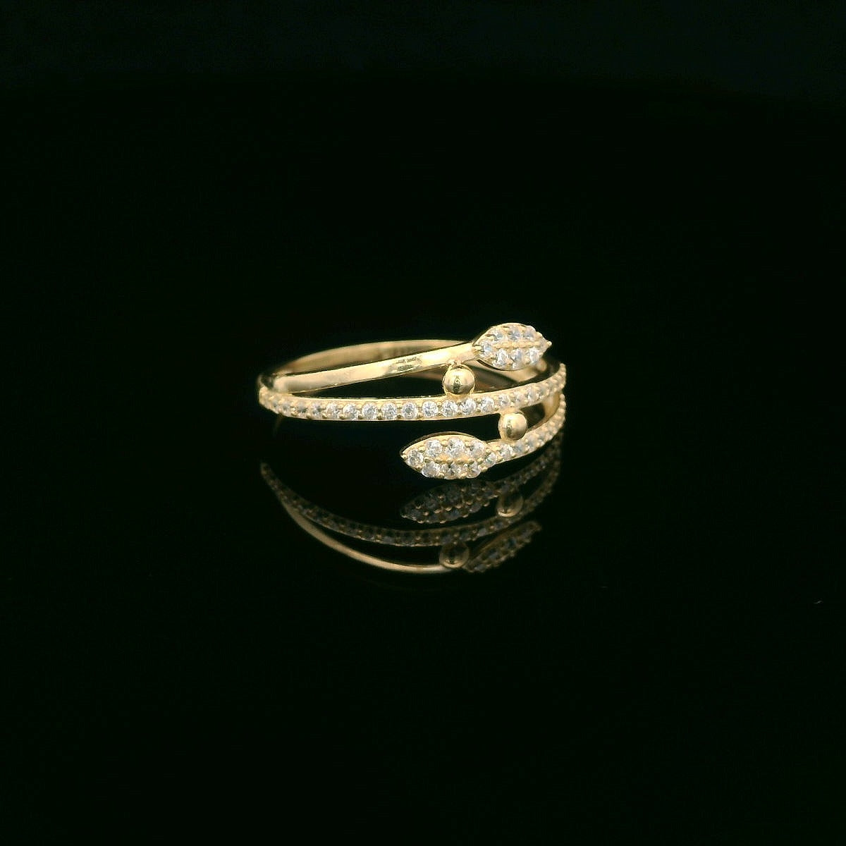 14K Split Shank CZ Ring