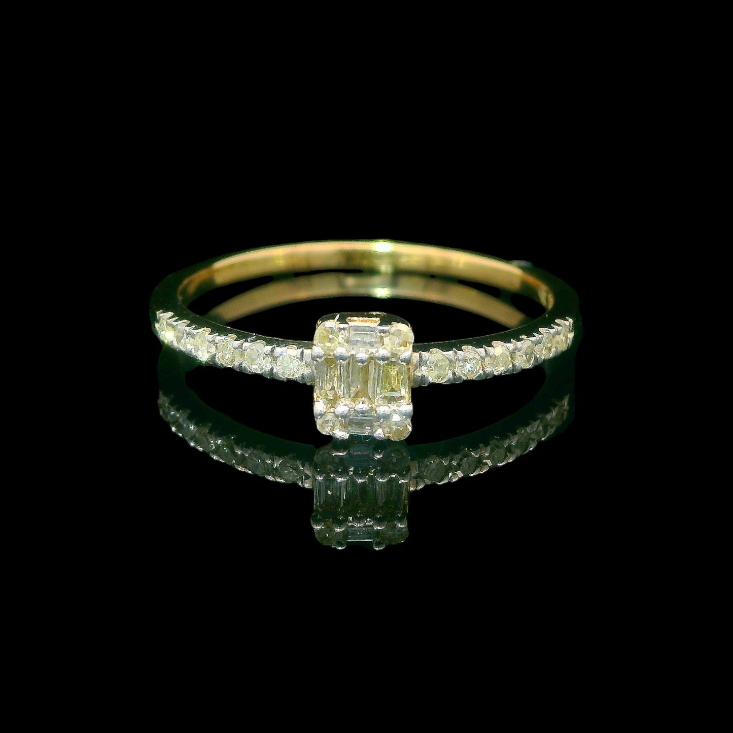 10K 0.35 CTW Baguette Diamond Ring – Yellow or White Gold