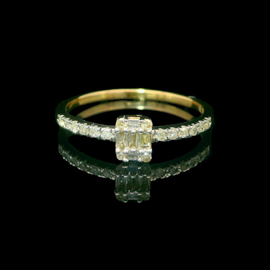 10K 0.35 CTW Baguette Diamond Ring – Yellow or White Gold