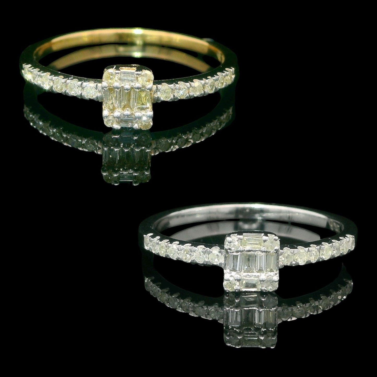 10K 0.35 CTW Baguette Diamond Ring – Yellow or White Gold