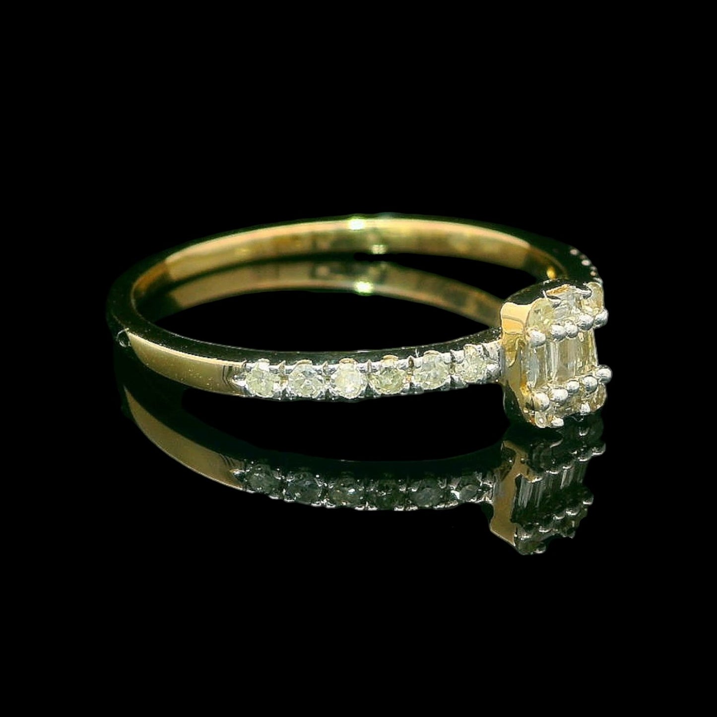 10K 0.35 CTW Baguette Diamond Ring – Yellow or White Gold