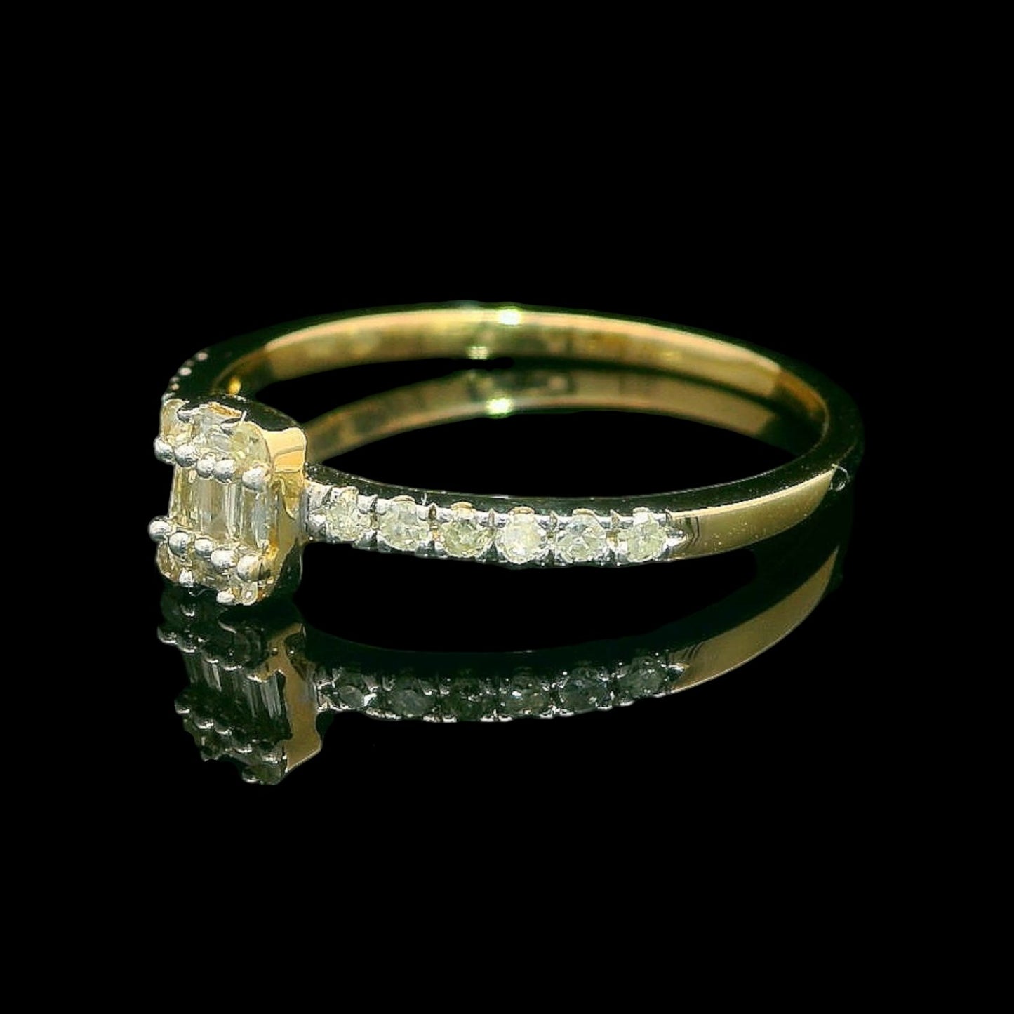 10K 0.35 CTW Baguette Diamond Ring – Yellow or White Gold