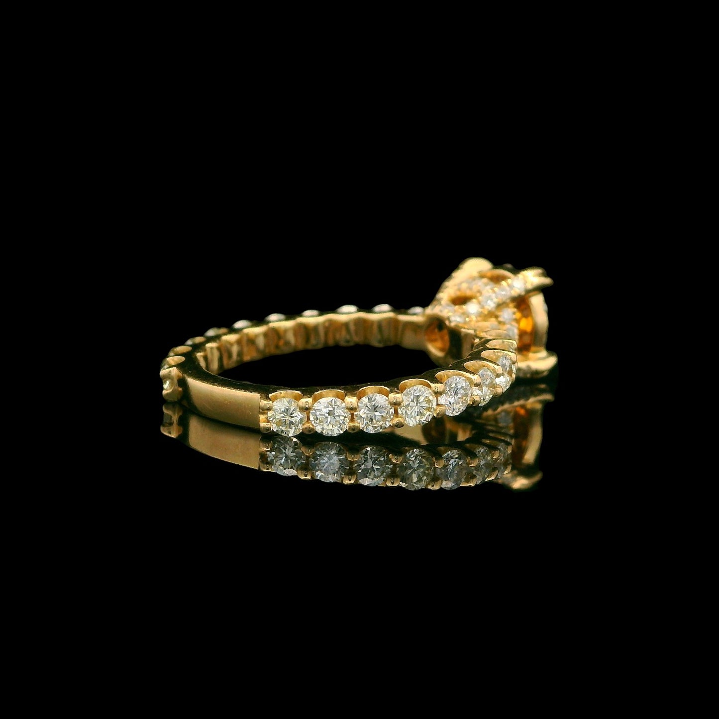 14K Gold Diamond Cluster Eternity Ring 2.25 CTW