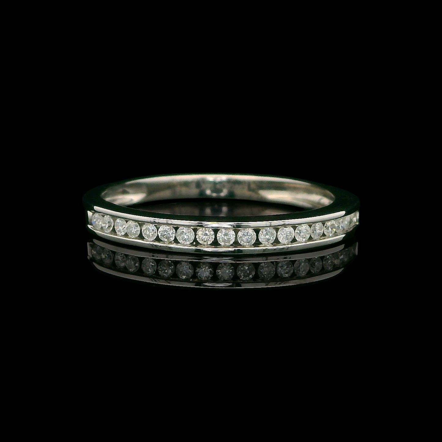 14K White Gold Diamond Ring & Matching Band Set – Illusion Center, 1.0 TCW