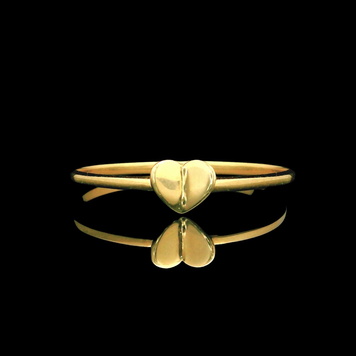 14K Solid Gold Mini Heart Ring (2 Sizes)