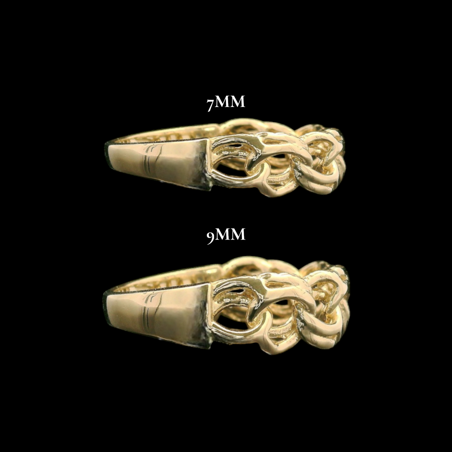 14K Solid Gold Chino Link Band Ring (Select your size 7-13)