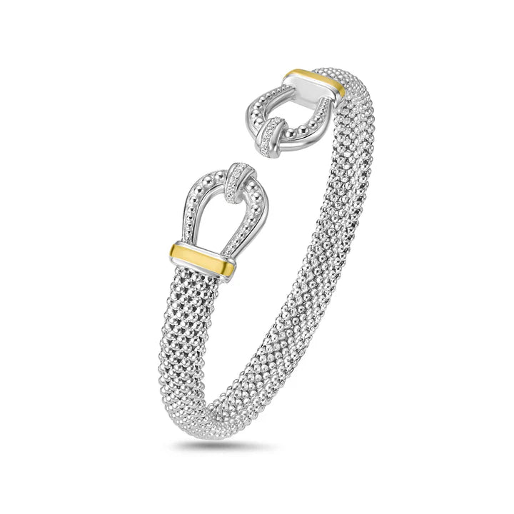 Prosecco cuff horseshoe bangle SILVER 925 & 18K GOLD