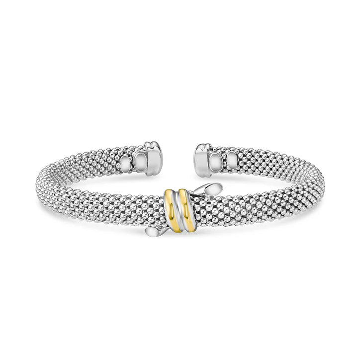 Silver & 18K Gold Prosecco Knot Cuff